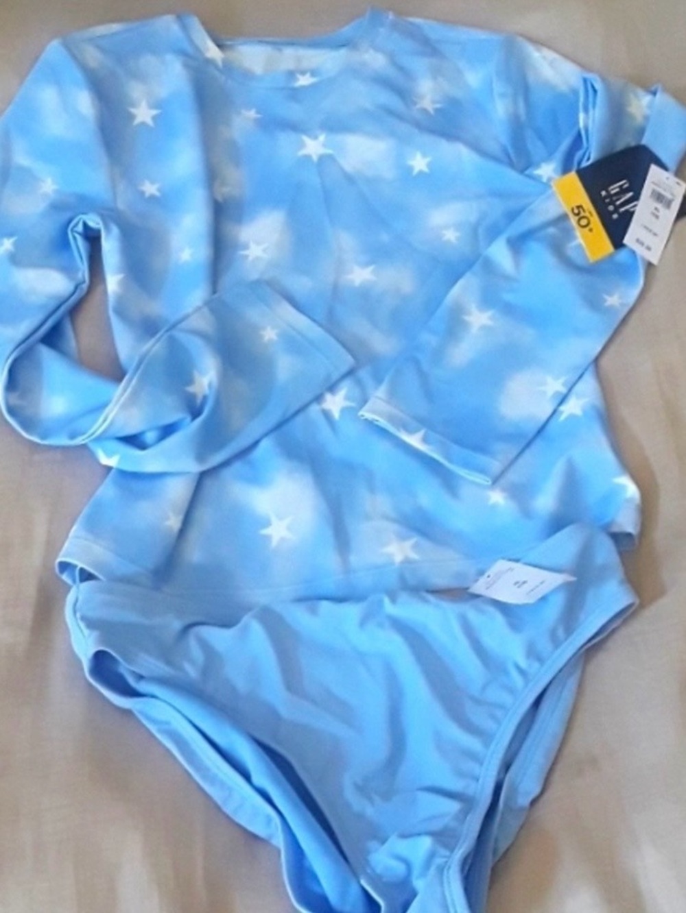 50+ UPF GAP 2 piece bikini long sleeve rashguard for girls size XL / 12